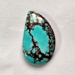 GOOD QUALITY TURQUOISE Gemstone 41Ct Natural Magnesite Turquoise Gemstone Smooth Cabochon Turquoise Pendant Size Jewelry Making Size 31X18X5 zdjęcie 1