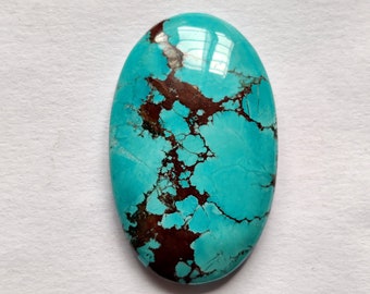 LOOSE TURQUOISE GEMSTONE Oval Shape 51Ct Natural Magnesite Turquoise Gemstone Smooth Cabochon Turquoise Pendant Size Jewelry Size 39X24X6MM