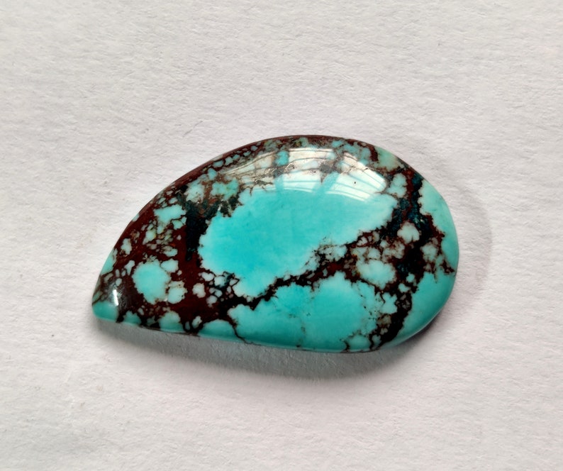 GOOD QUALITY TURQUOISE Gemstone 41Ct Natural Magnesite Turquoise Gemstone Smooth Cabochon Turquoise Pendant Size Jewelry Making Size 31X18X5 zdjęcie 3