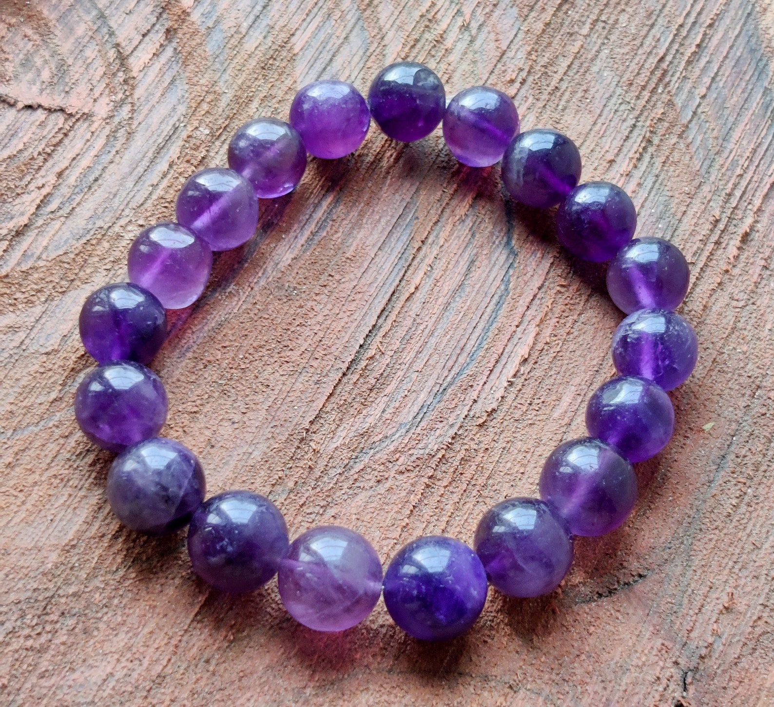 NATURAL AMETHYST BEADED Bracelet Jewelry 120ct High Quality Etsy UK