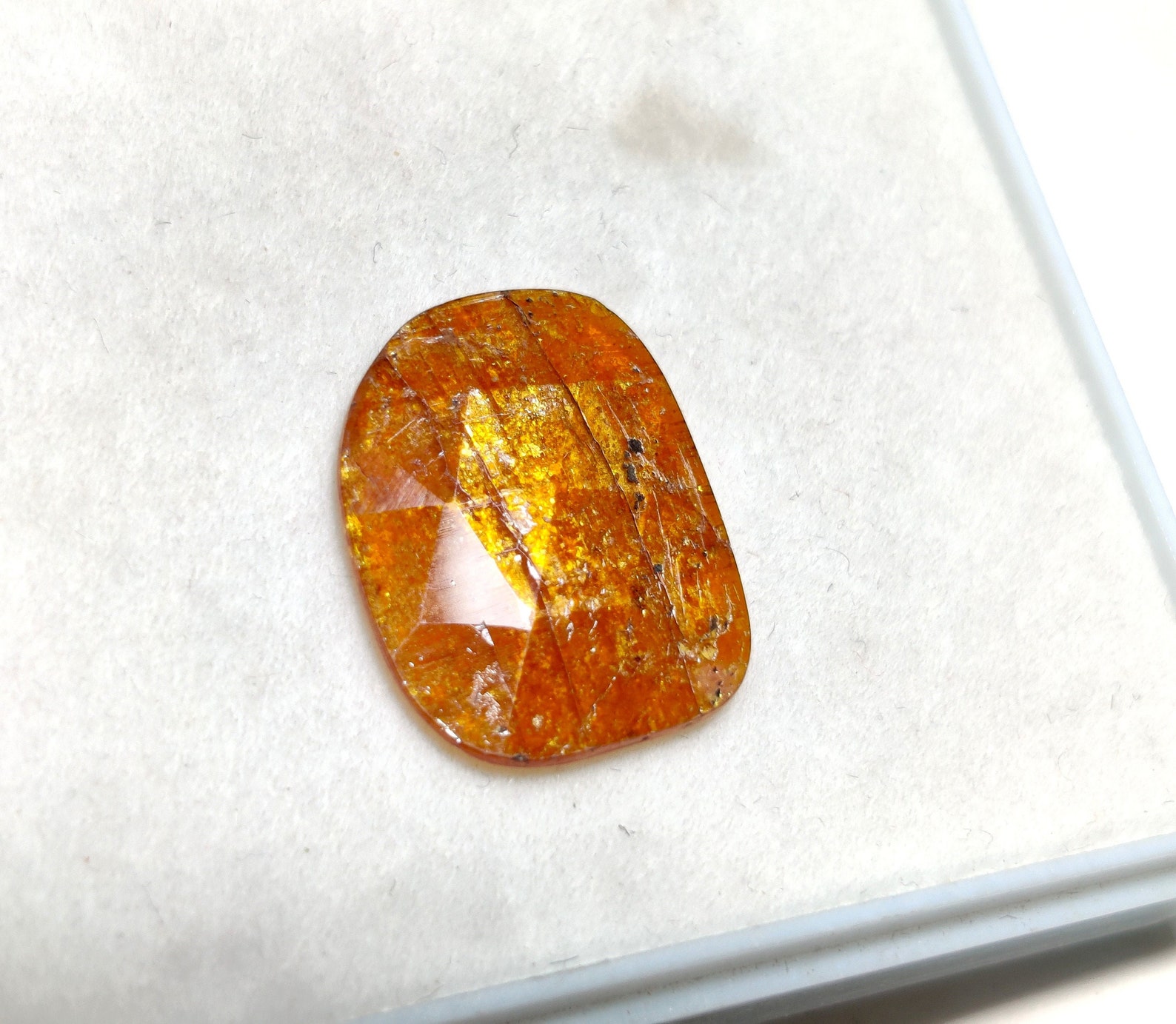 NATURAL ORANGE KYANITE Gemstone Faceted Fancy Shape 11Ct Great Etsy