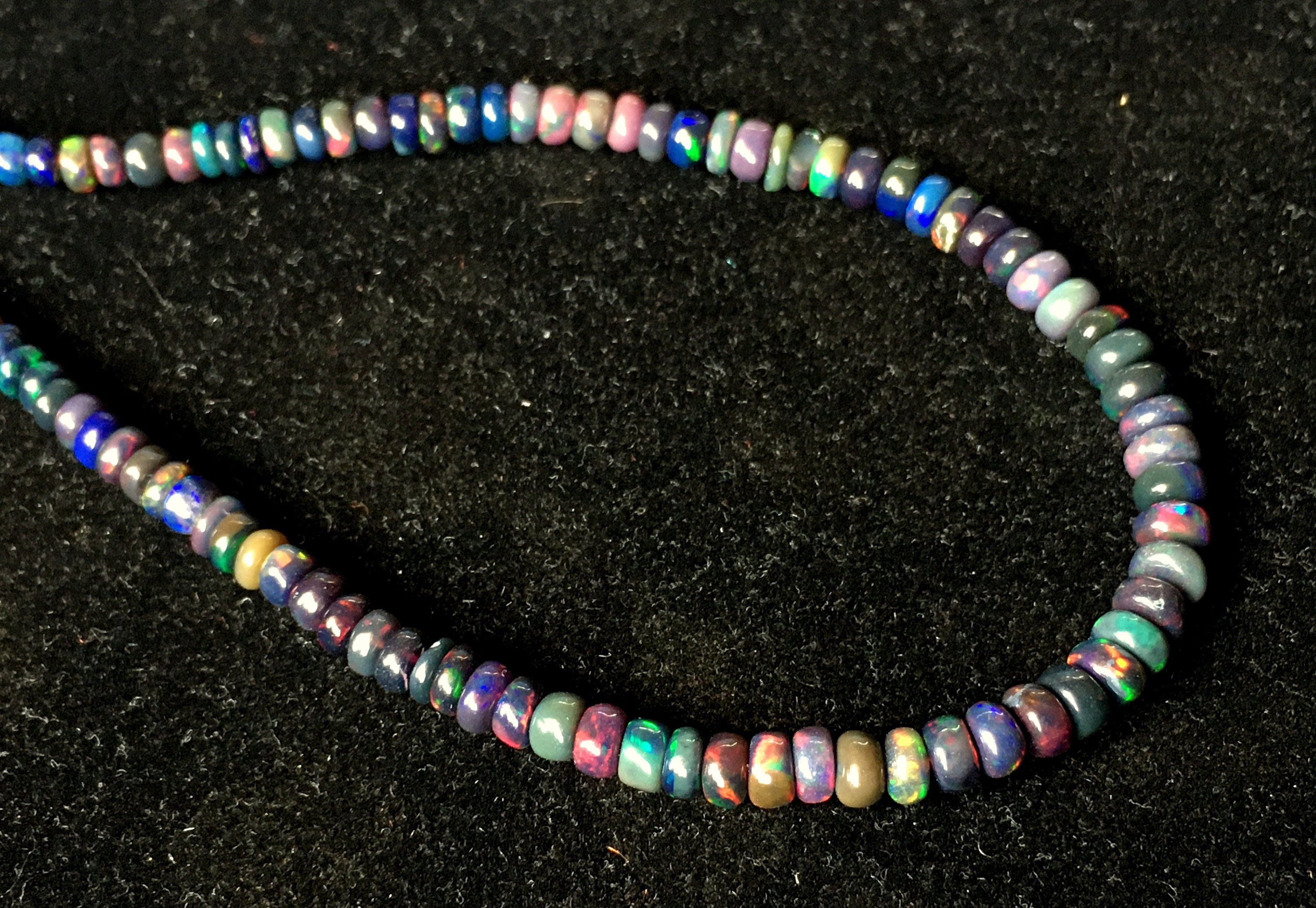 Natürliche Blaue Peruanischen Opal Perlen Halskette, 8-9 Mm