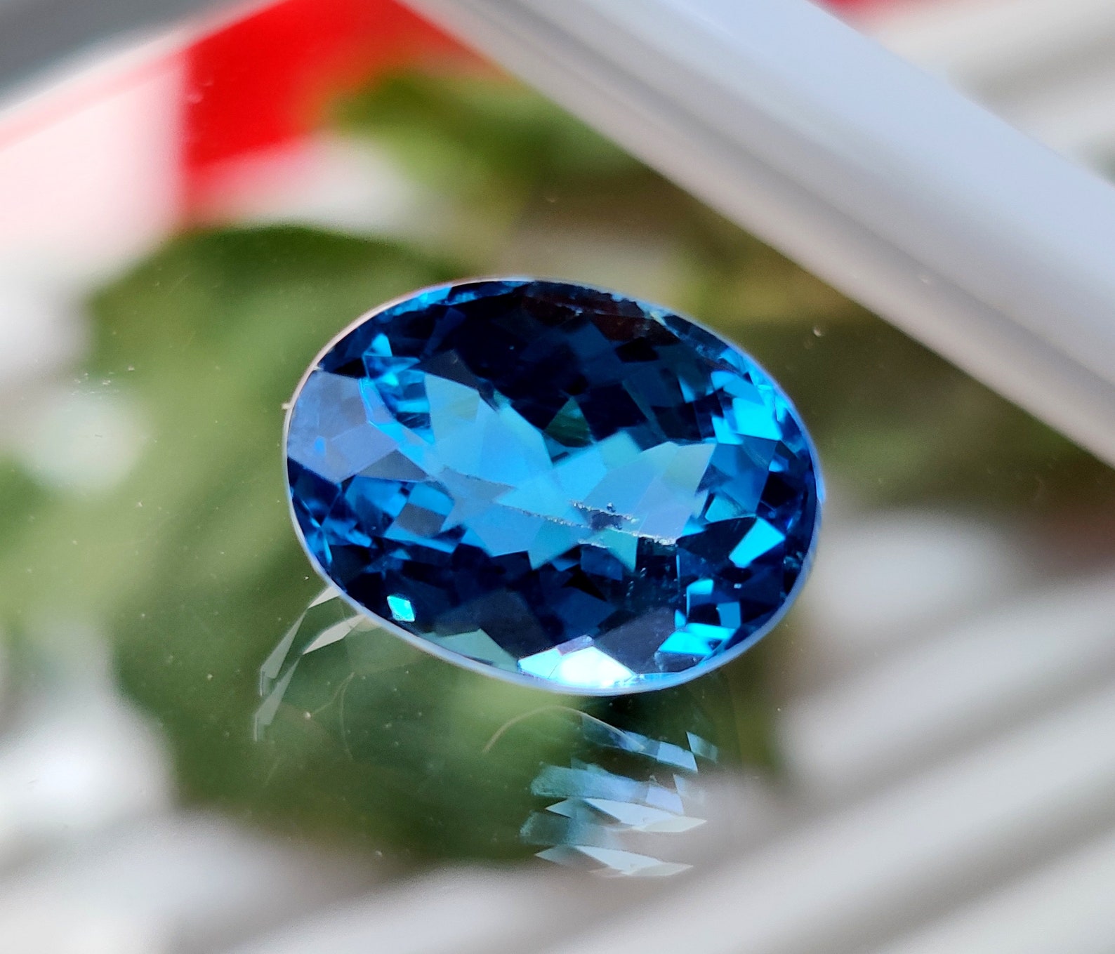 SWISS BLUE TOPAZ Gemstone 5.50ct Top Quality Blue Topaz Etsy