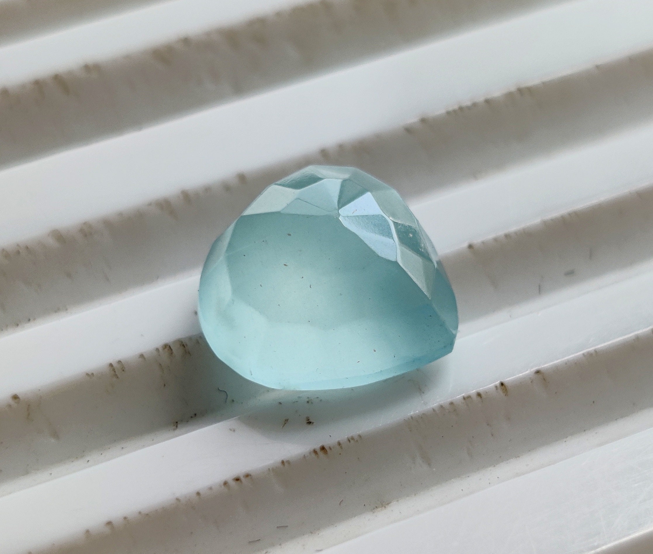 LOOSE GEMSTONE AQUAMARINE Faceted 3ct Natural Aquamarine Heart Etsy UK
