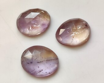 Lotto di pietre preziose di ametrina taglio rosa (22 carati, 16x12x5 mm)