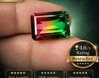 Lot 3 Tourmalines Multicolores Naturelles Taille Octogonale 2,60 Ct - Nigéria