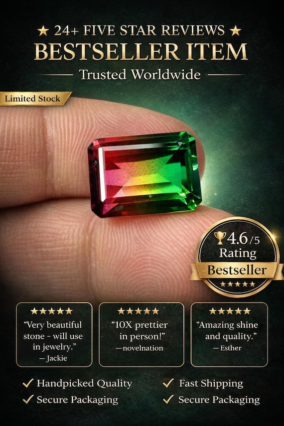 Lot de 3 Tourmalines multicolores du Nigéria, taille