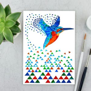 A5 Kunstdruck - Eisvogel - aus 100% recyceltem Papier