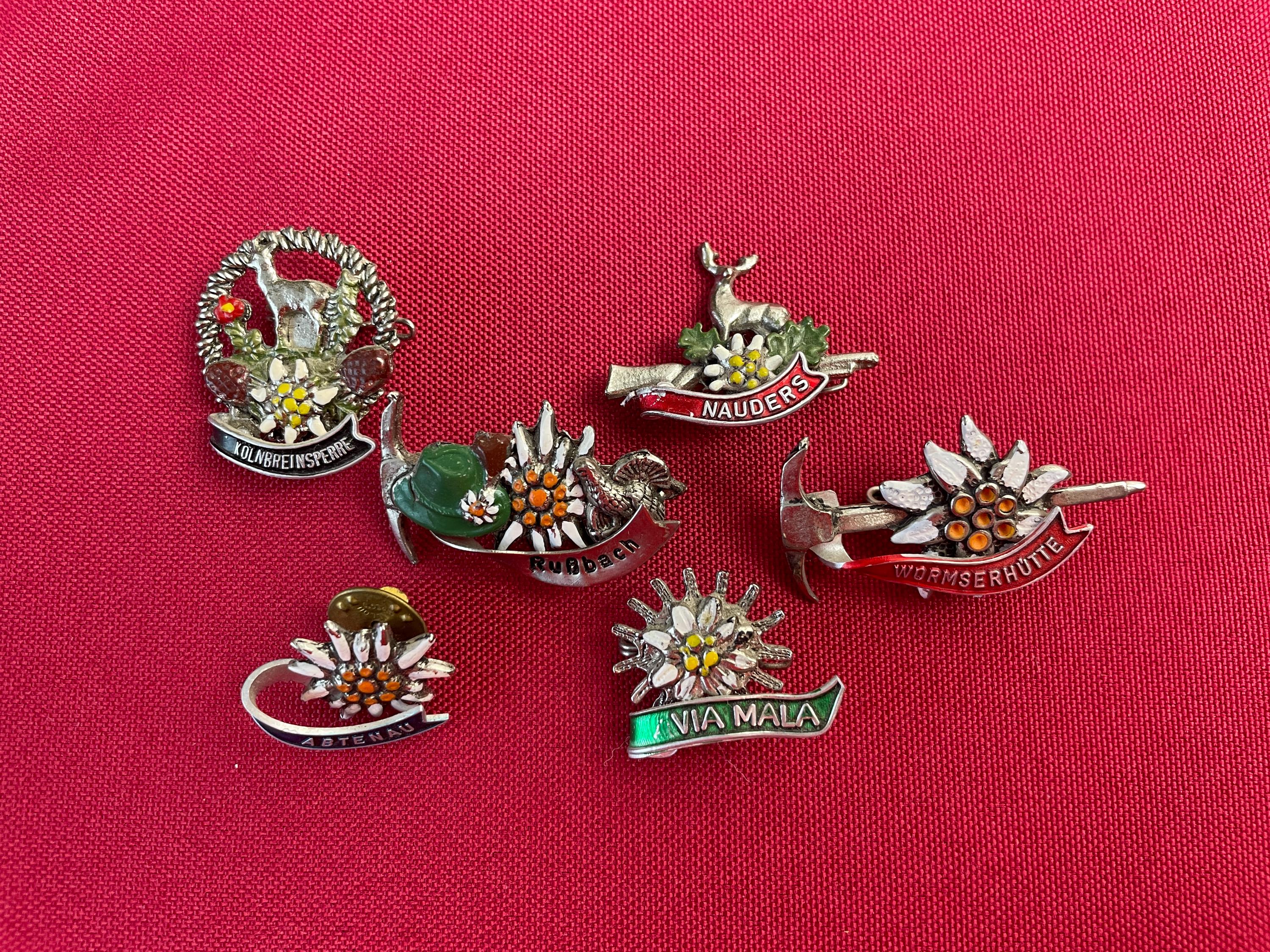 Vintage Switzerland Flag Pin Back Button - Flags of the