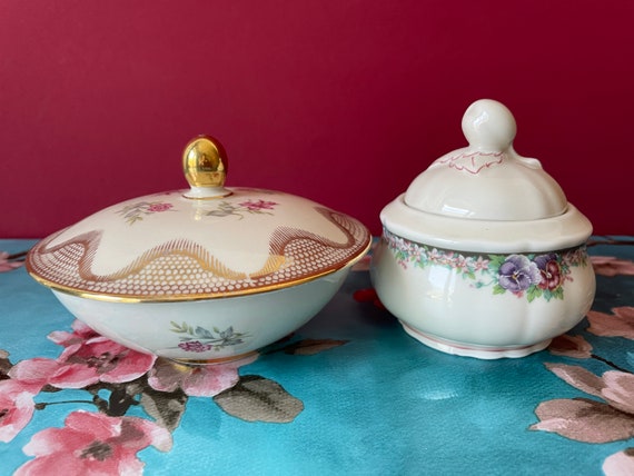 Vintage 1940s Trinket Dish Bavarian Porcelain Win… - image 8
