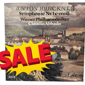 Signed Bruckner LP – Symphony No. 1 in C Minor – Signed by Claudio Abbado – Vienna Philharmonic Vintage Record SXL 21217