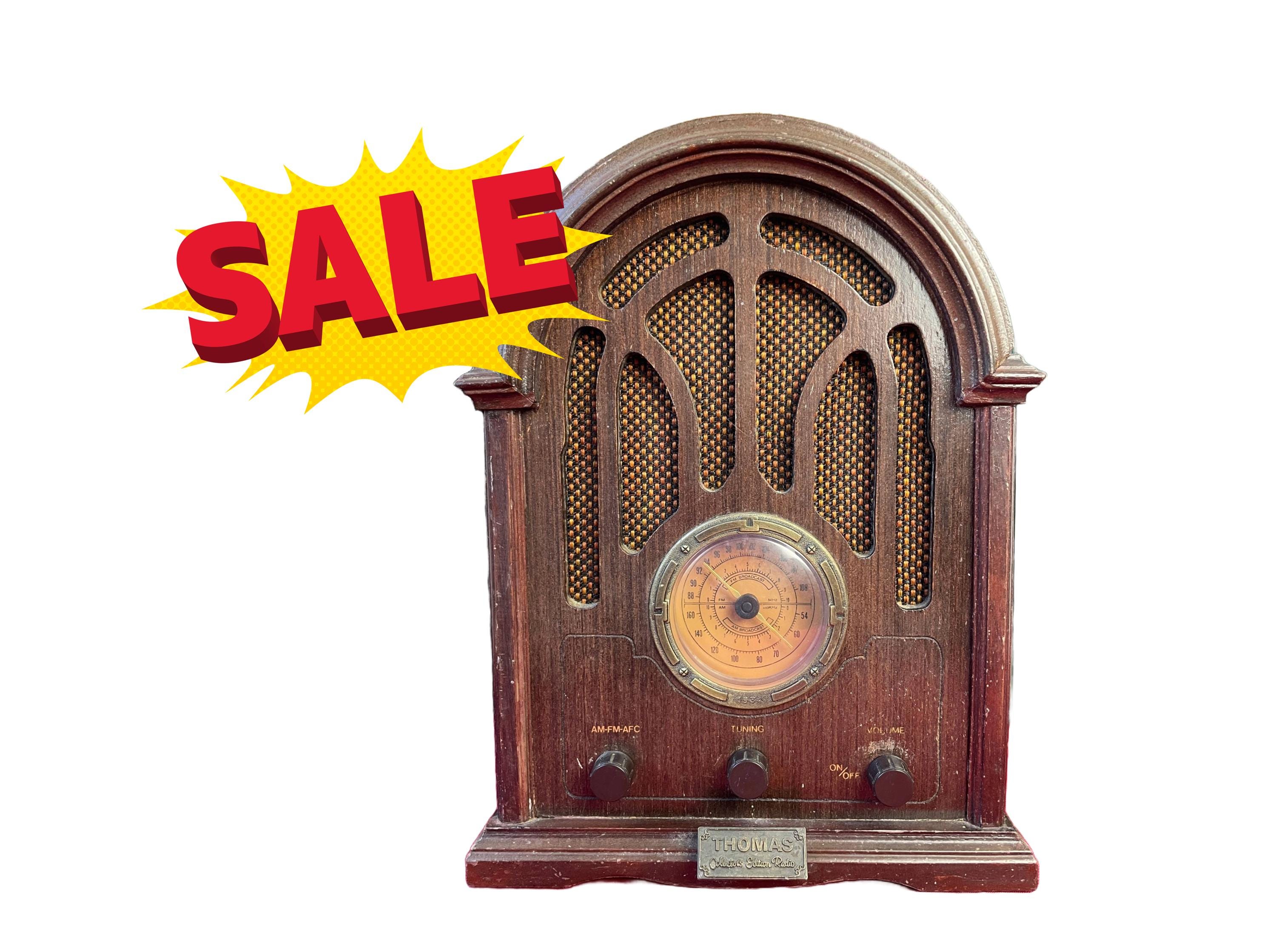 Vintage 1934 Replica Radio Thomas Collectors 611 With Cassette