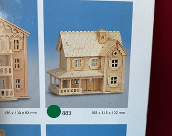 Kit de maison de poupée au choix, quart échelle 1:48, kit de modèle de maison miniature pour porche enveloppant de maison de ville de ferme rustique à monter soi-même