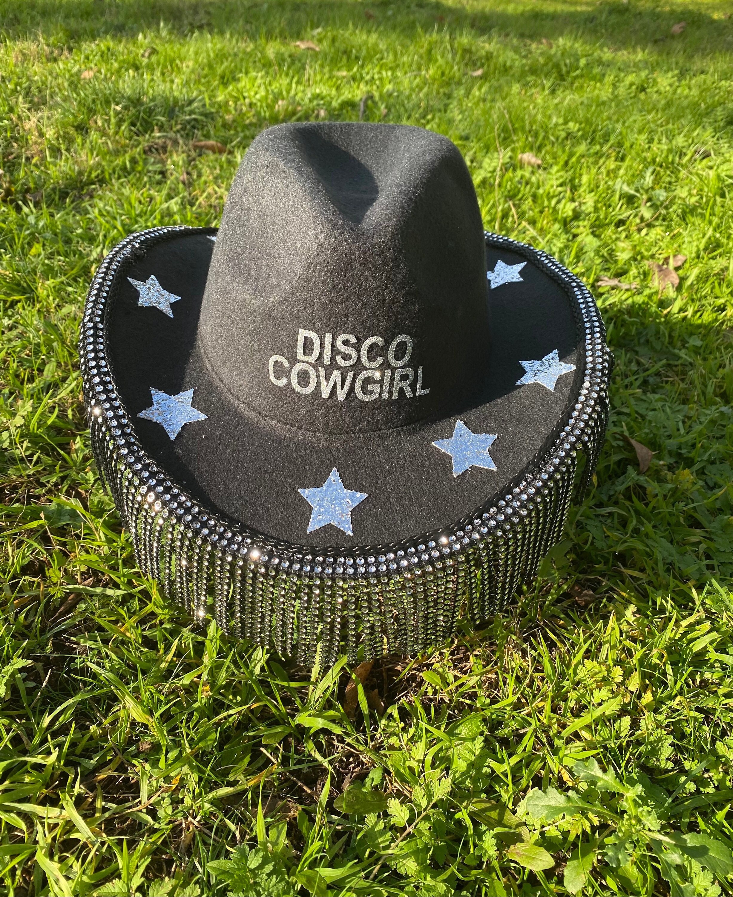Customizable Black Cowgirl Hat With 