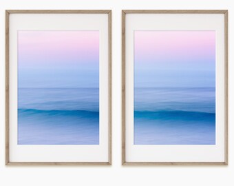 Beach Art, Coastal Wall Art, Beach House Wall Decor, Beach Photography, Digital Downloads, Ocean Print Blue Wall Art DIY Wall Decor Set of 2