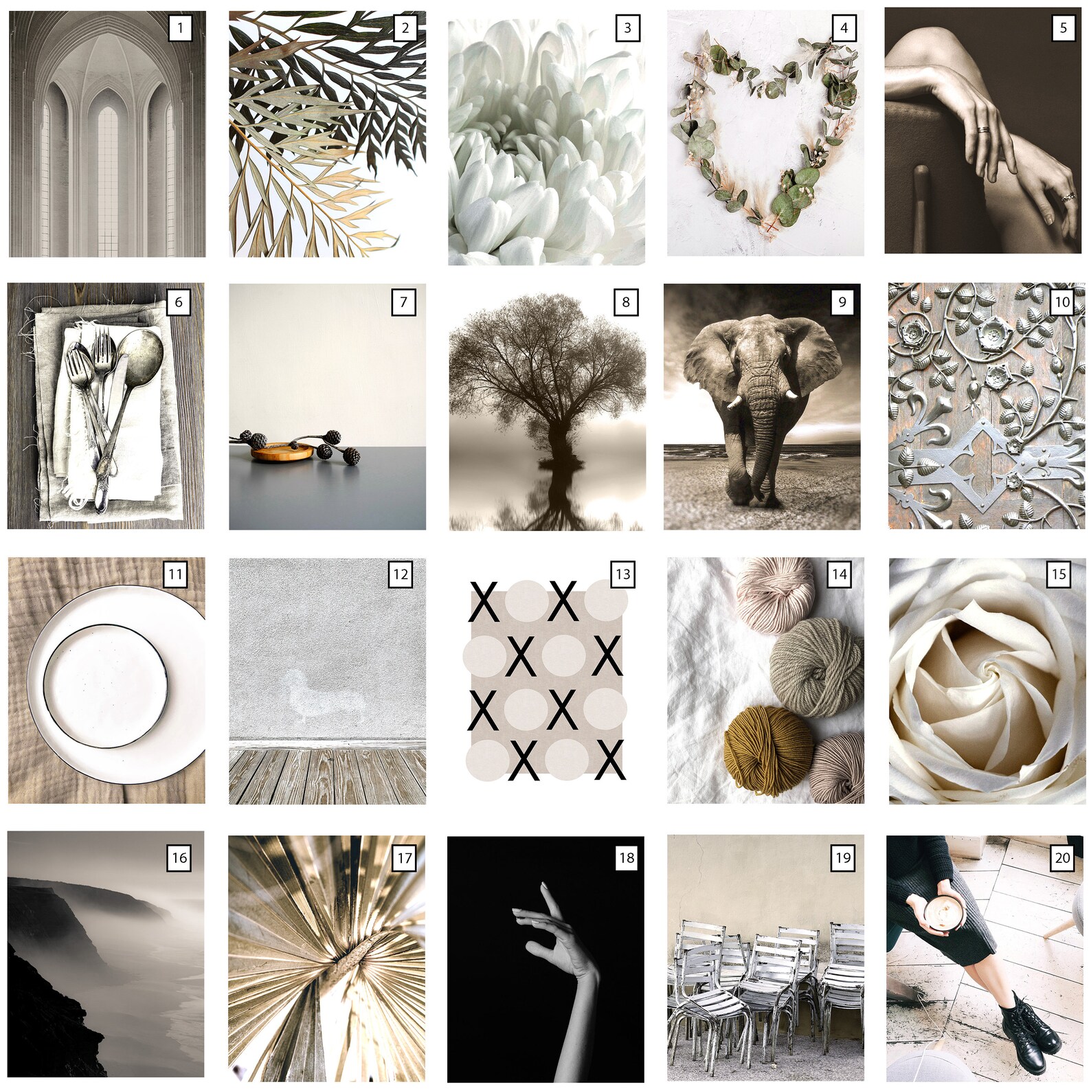 Wall Collage Kit Minimalist Collection Lifestyle Collage Etsy