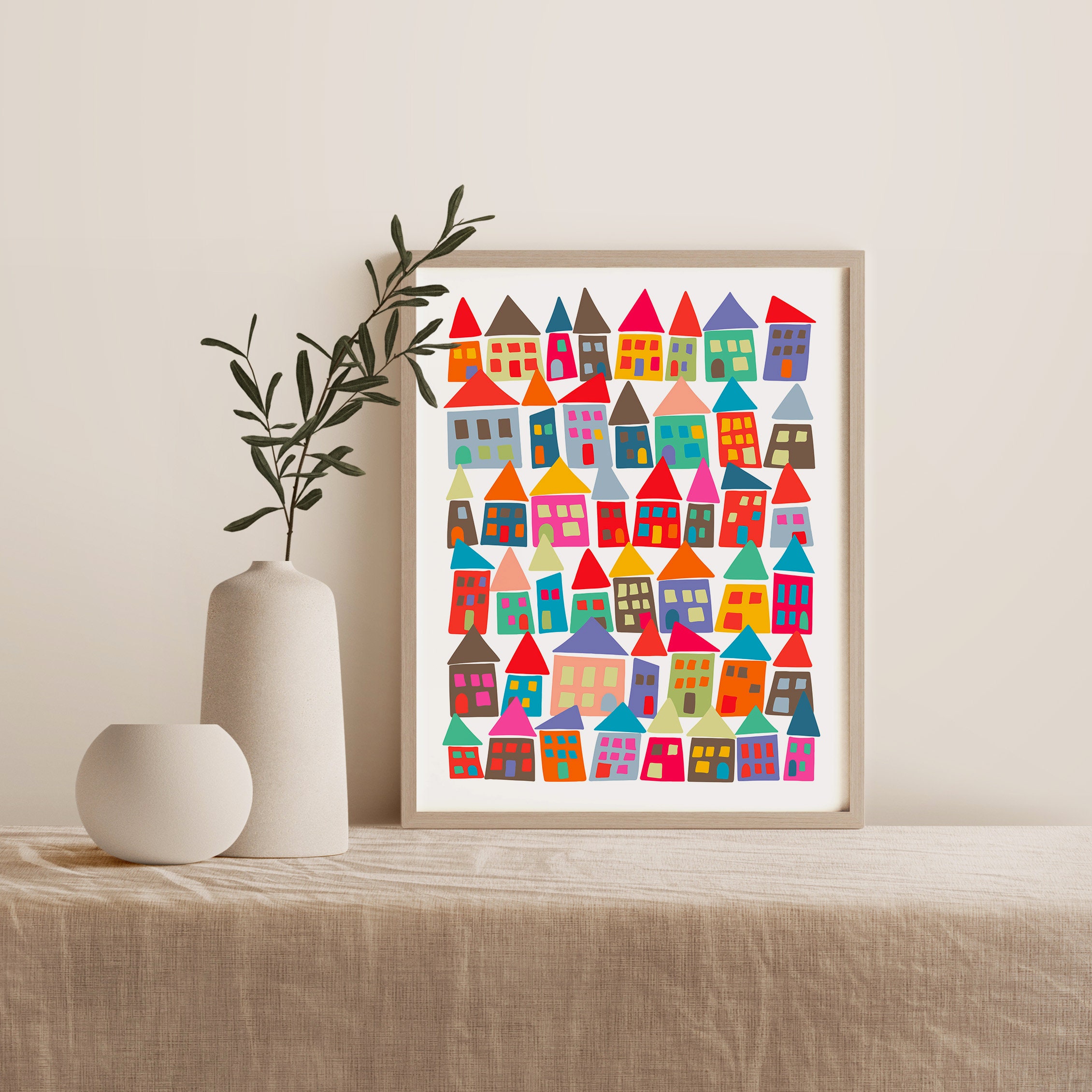 Colorful Wall Art Printable Wall Art Bright Bedroom Decor | Etsy