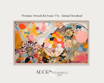 Vibrant and Colorful Samsung Frame TV Art - Digital Download - Samsung Frame Art - Modern Abstract Art in Vibrant Colors - Colorful