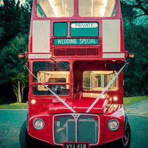 Retro Red London Bus Wedding Special, Instant Print, Digital File, Printables, Instant Download, Wedding Photography
