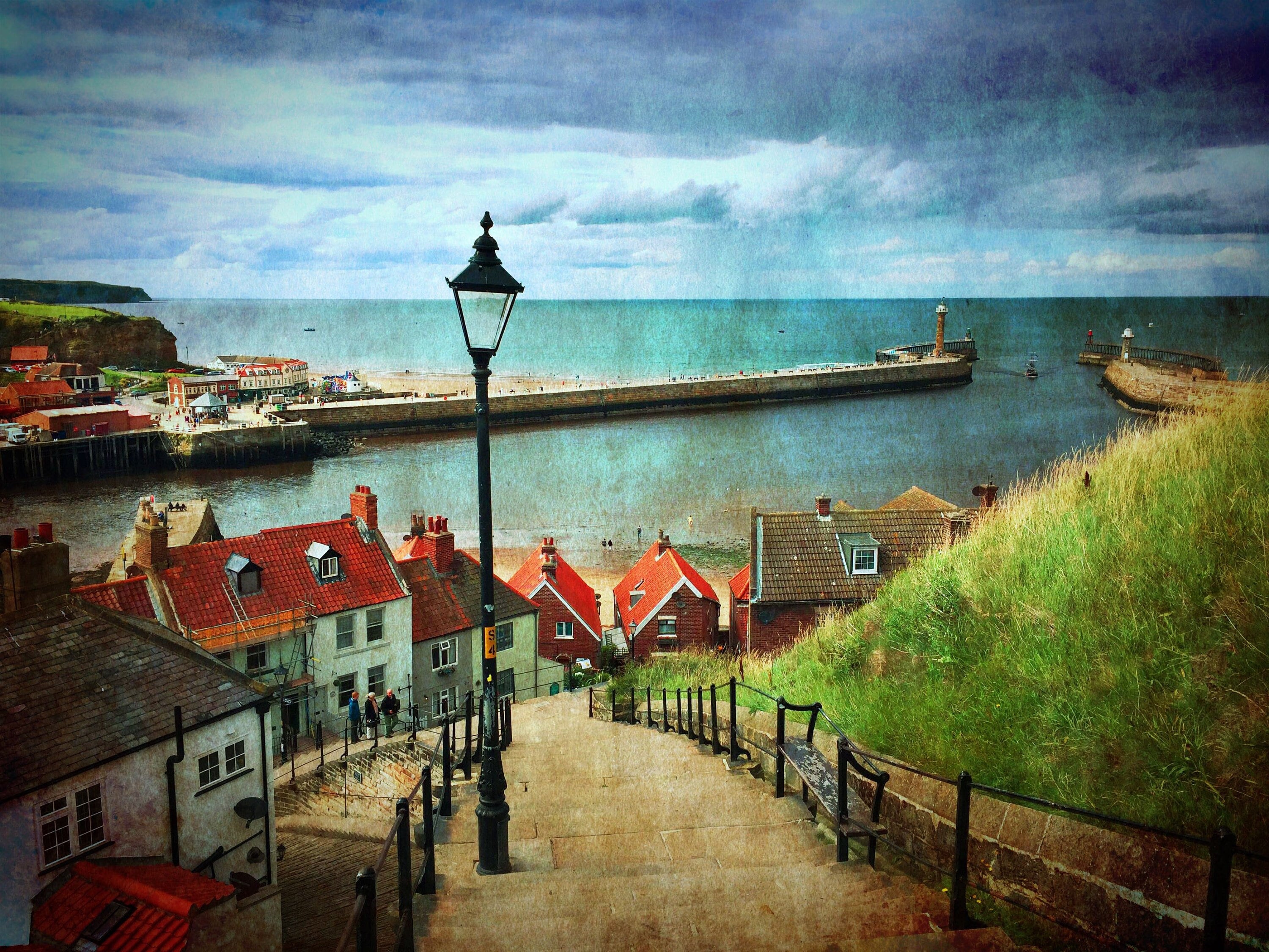 Whitby Harbour Print, 199 Steps, North Yorkshire Coast (digital File ...