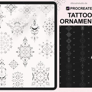 Procreate - Ornament Tattoo Stamp Brushes - Ornate Brushes