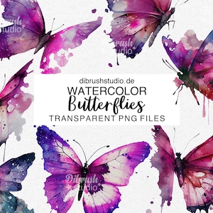 Watercolor Butterfly PNG, Clipart, Digital Scrapbook Butterflies, COMMERCIAL USE