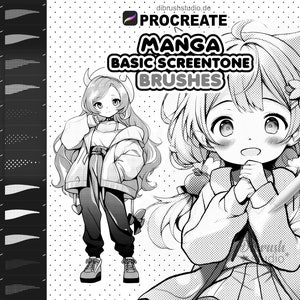Procreare • Pennelli per retini Manga • Pennelli per fumetti mezzitoni