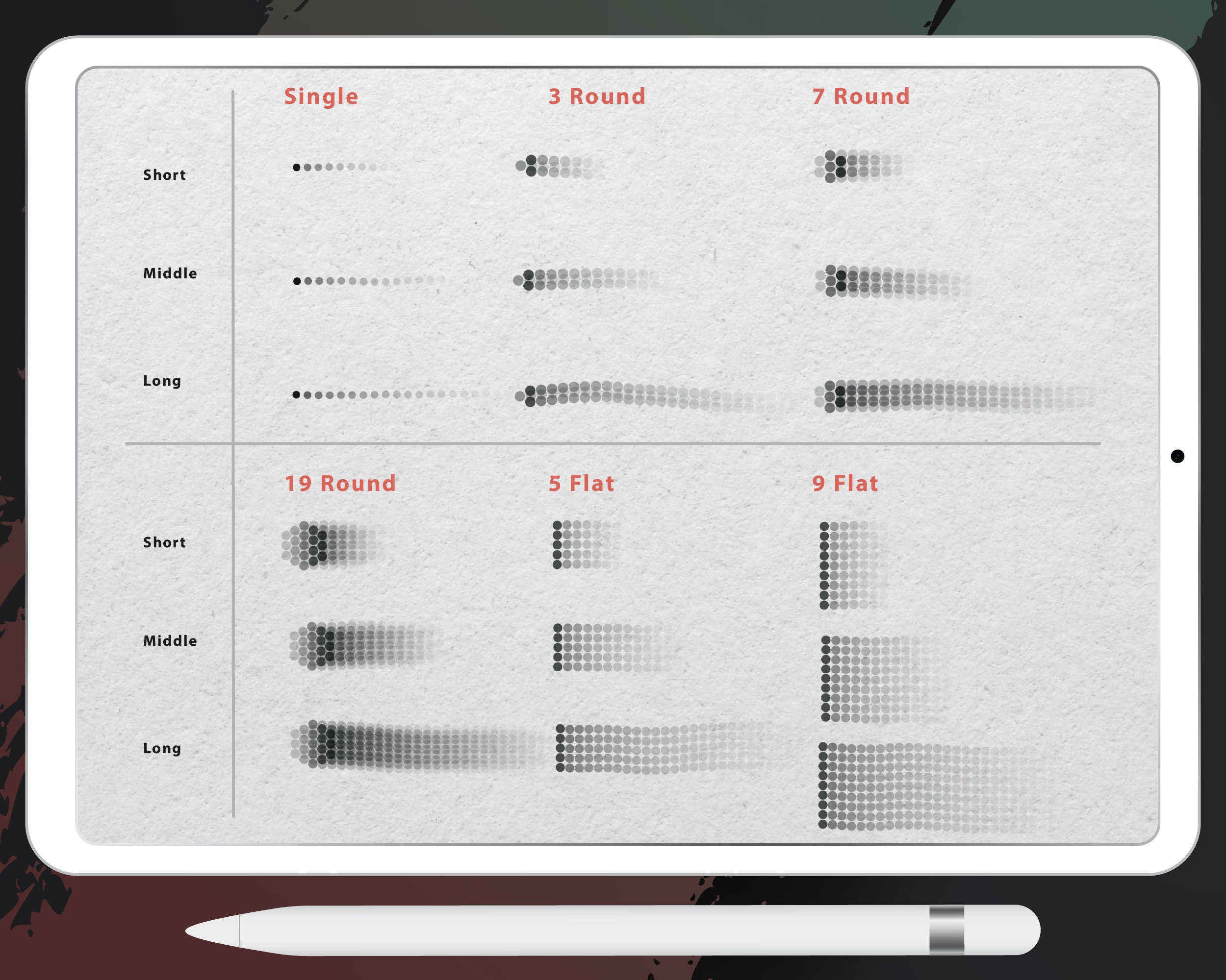 54 Procreate Tattoo Shading Brush Set Dotwork Dotting Dots Etsy Israel