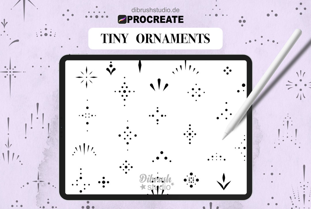 Procreate - Tiny Ornament Tattoo Stamp Brushes - Ornate Brushes - Etsy