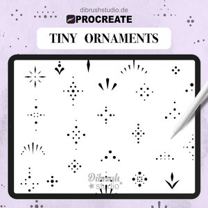 Procréer - Pinceaux de timbres de tatouage d’ornement minuscules - Pinceaux ornés
