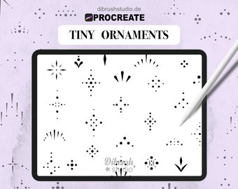 Procréer - Pinceaux de timbres de tatouage d’ornement minuscules - Pinceaux ornés