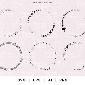 Star Frame Svg, Sparkle Frame Svg, Celestial Frame Svg, Cricut