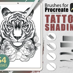 54 Procreate Tattooshading Pinsel - Dotwork Dotting Punkte Schattierung Tattoovierung Tool Whipeshade