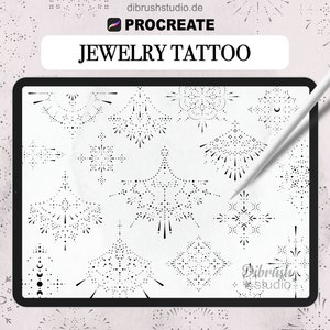 Procreate ∙ Pinceles para sellos de tatuajes ornamentales ∙ Pinceles ornamentados para joyas