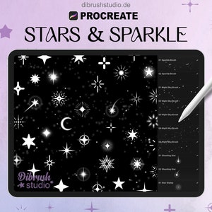 Procreate - Star and Sparkle Brushes, Moon Brushes, Galaxy Brushes, Nightsky Brushes