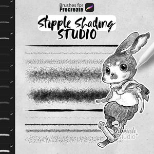 Procreate - Stipple Shading Studio Brushes - pennelli per tatuaggi, punteggiatura, punti, ombreggiatura, punteggiatura