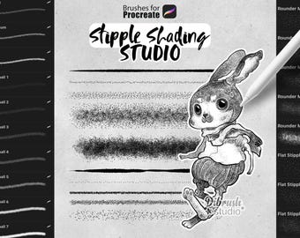Procreate - Stipple Shading Studio Brushes, Tattoobrush, Dotting, Dots, Shading, Stippling