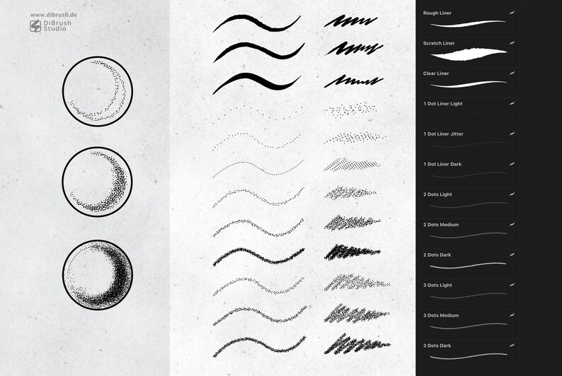 Procreate Brushes Stipple Shading Studio Brushset Etsy