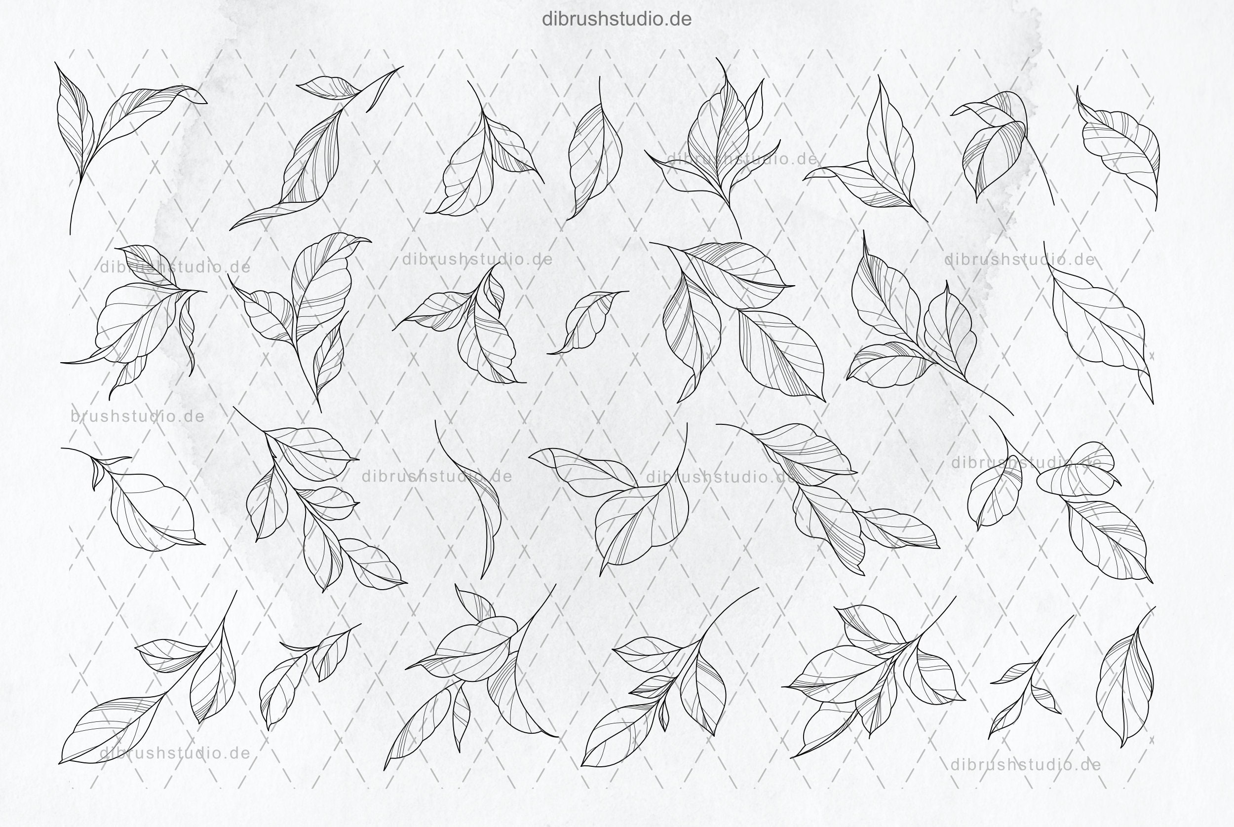Procreate - 100 Peony Tattoo Stamps - Commercial Use, Procreate Brushes ...