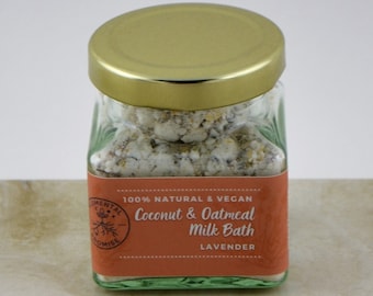 CLEARANCE ~~ Vegan Coconut Milk Oatmeal Bath Soak - All-natural, dye-free, fragrance-free, preservative-free