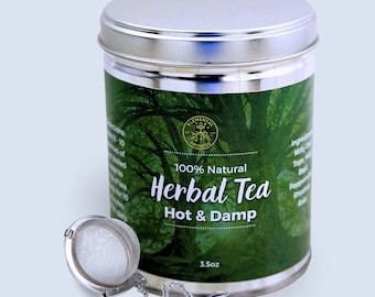 Hot & Damp Constitution Tea - Herbal tea for balancing your natural energetic constitution, caffeine-free, dye-free, flavor-free