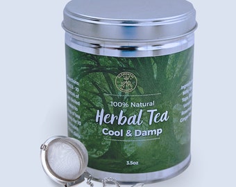 Cool & Damp Constitution Tea - Herbal tea for balancing your natural energetic constitution, caffeine-free, dye-free, flavor-free