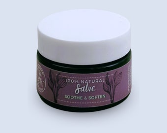 Soothe & Soften Calendula Salve - All-natural, herbal salve - dye-free, preservative-free, fragrance-free, soothe dry skin