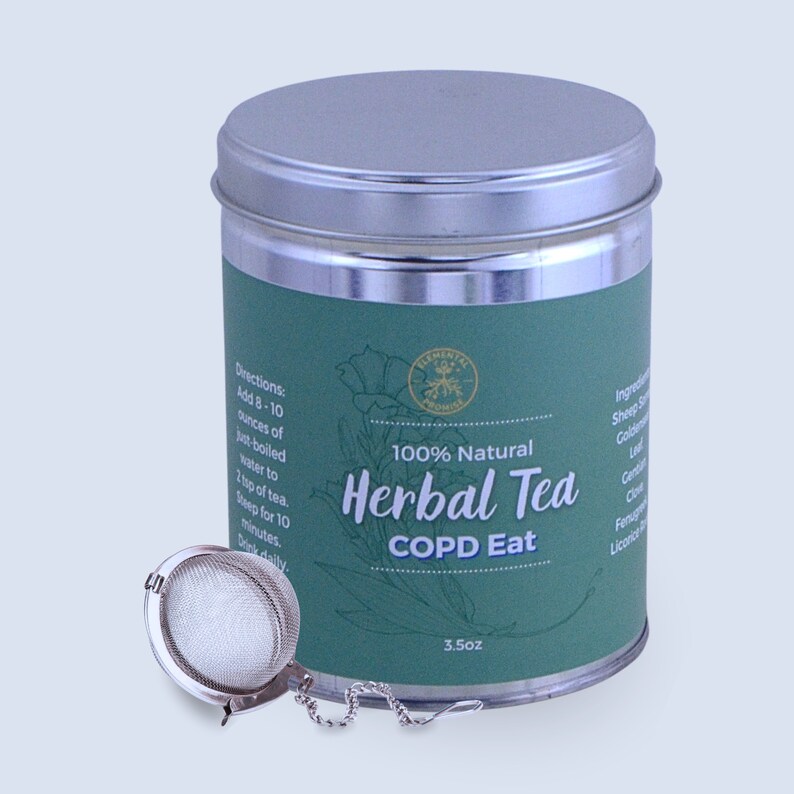 COPD Eat Herbal Tea All-natural adaptogen tea for soothing COPD discomfort, caffeine-free, dye-free, flavor-free, supports digestion Bild 1