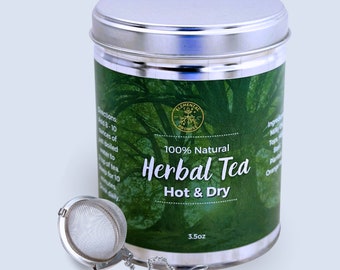 Hot & Dry Constitution Tea - Herbal tea for balancing your natural energetic constitution, caffeine-free, dye-free, flavor-free