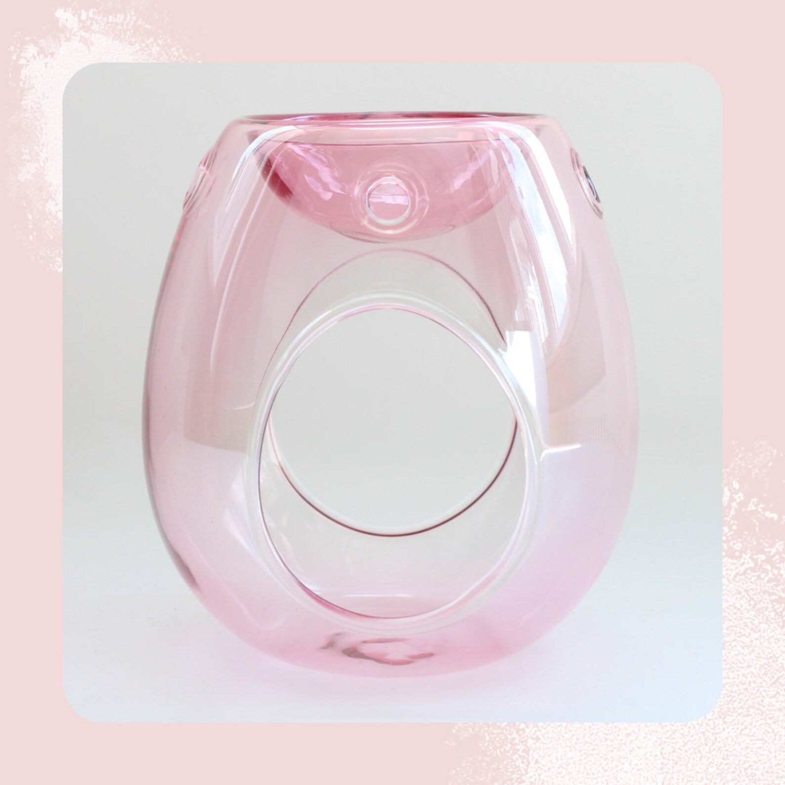 Pink Glass Wax Melt Burner Etsy