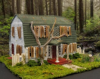 NIGHTMARE on Elm Street Model Diorama~Freddy Krueger~Horror Movie House~Model Train Building