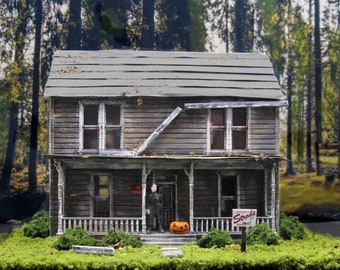 MICHAEL MYERS House Model~Diorama Halloween Movie House~1:87 HO Scale~Strode Realty~Miniatures~Haunted House~Horror~Model Trains~D A Clayton