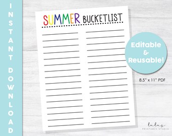 Zomerbucketlist, zomervakantiebucketslijst, checklists voor zomeractiviteiten, zomeractiviteiten, checklists