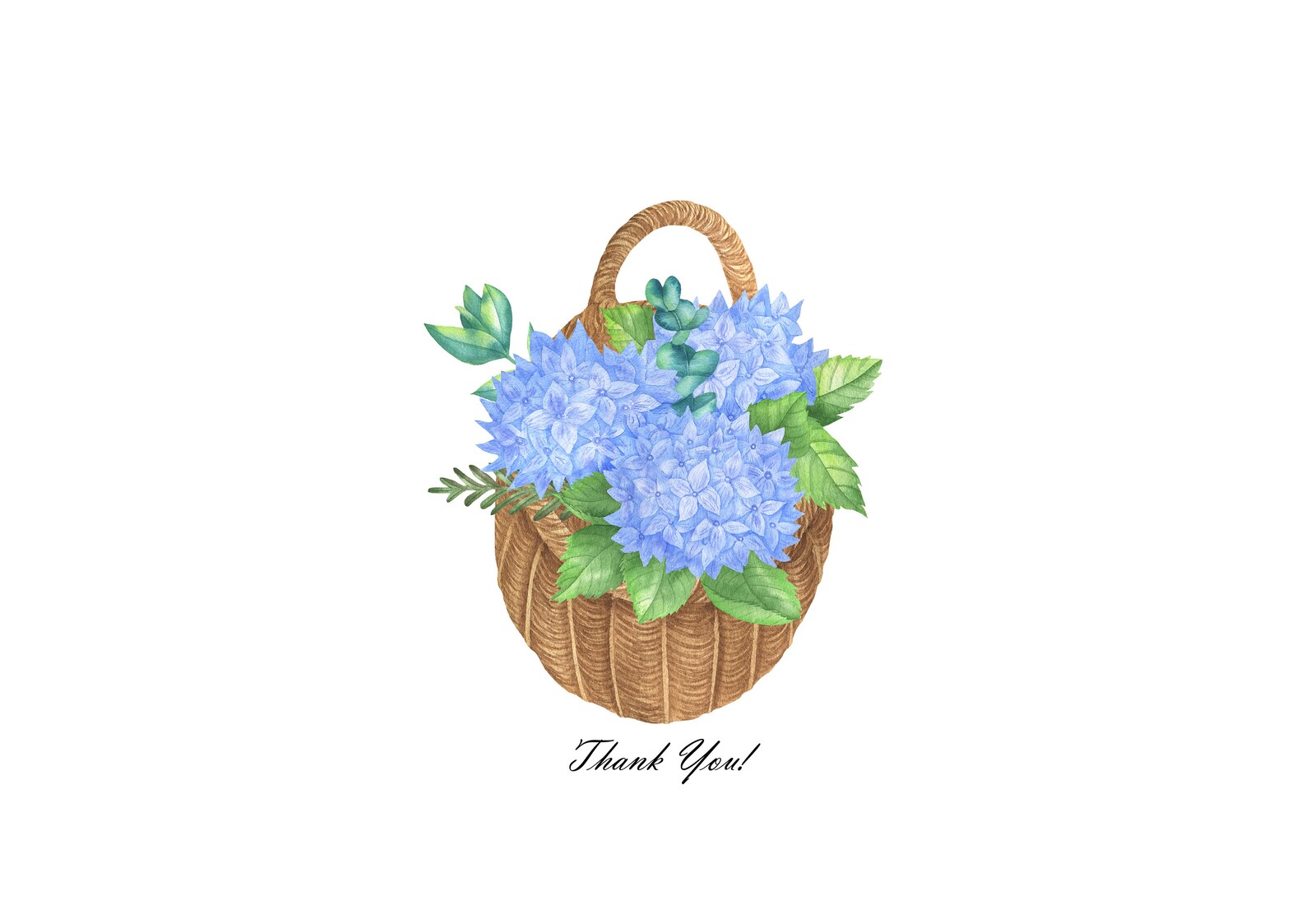 Hydrangea Watercolor Clipart Blue Flower Clip Art Floral - Etsy